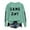 A-Green, variant on Puliio Women Hoodless Trendy Rugby Print Full Sleeve Crewneck Sweatshirt Jacket Pullover Loose Comfortable Lightweight Outdoor Top Blouse