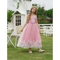 thumbnail image 5 of IDOPIP Flower Girl Lace Tulle Dress for Kids Wedding Bridesmaid Birthday Party Formal Princess Gown, 5 of 9