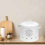 Yoloke Vegetable Storage Barrel Kitchen Garlic Container Potato Jar Garlic Storage Pot Garlic Holder Home Ginger Keeper Potato Onion Garlic Storage Canister Ginger Storage Jar for Home