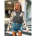 thumbnail image 2 of NAYTOAO Women Leopard Print Long Sleeve Crew Neck Knit Pullover Sweater, 2 of 6