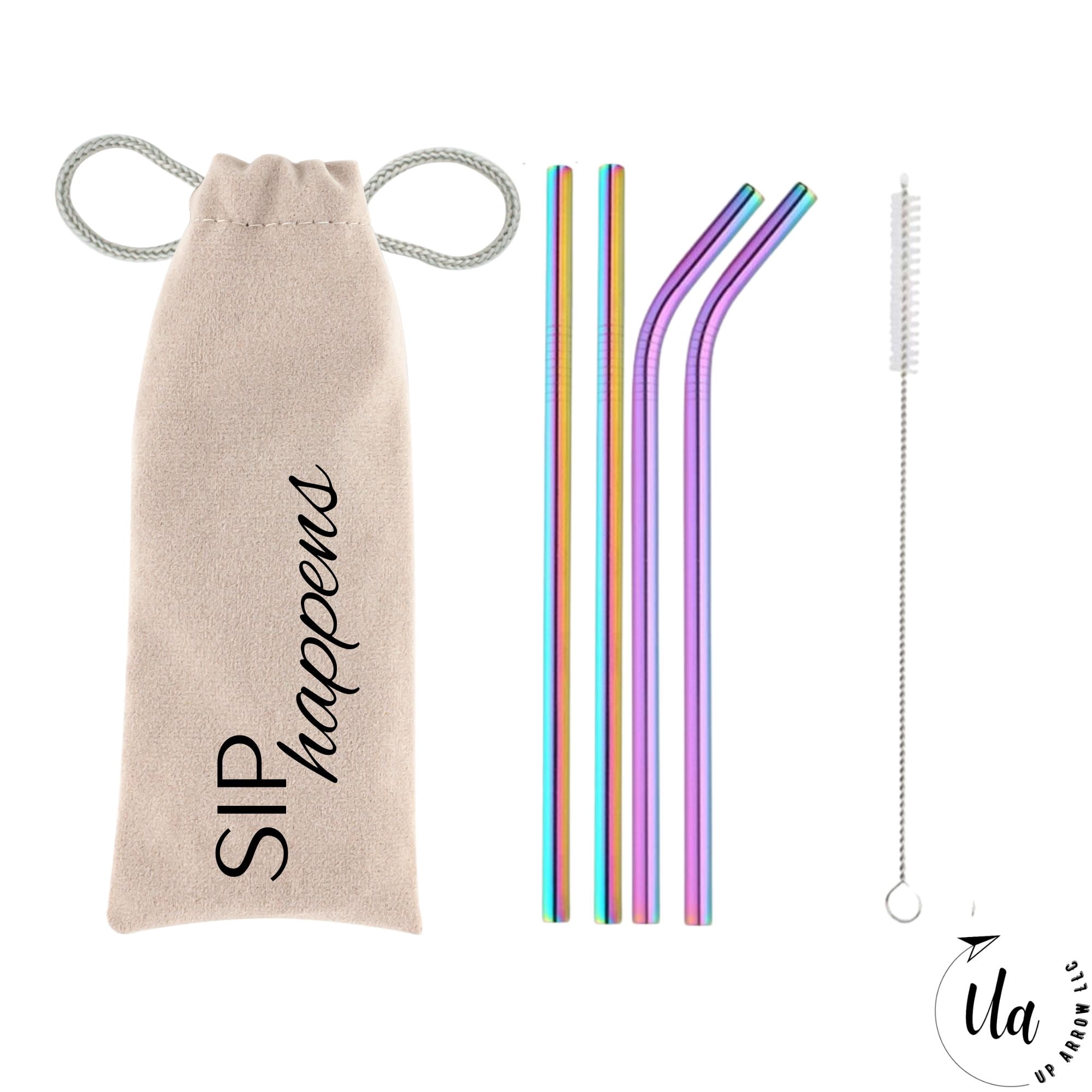 Iced Refreshers K Cup Strawberry Acai and Pineapple Passion Gift Set of Keurig k cups 20ct Pods and Stainless Steel Iridescent Straws with Storage Bag