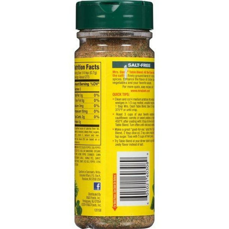 Mrs.Dash Original Blend Seasoning - 6.75 oz. Jar, 6 per Case