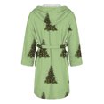 thumbnail image 5 of Women's Fleece Plush Robe Long Warm Plush Bathrobe Loungewear Jacket Printed Comfort Robe, 5 of 5