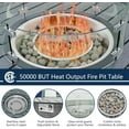 thumbnail image 6 of ELPOSUN Patio Furniture Set with Fire Pit Table, 8 Pieces Curved Patio Sectional Couch with Storage Armrest Table and 4 Pillows, Round Fire Pit Conversation Sets with Waterproof Covers (Gray), 6 of 8