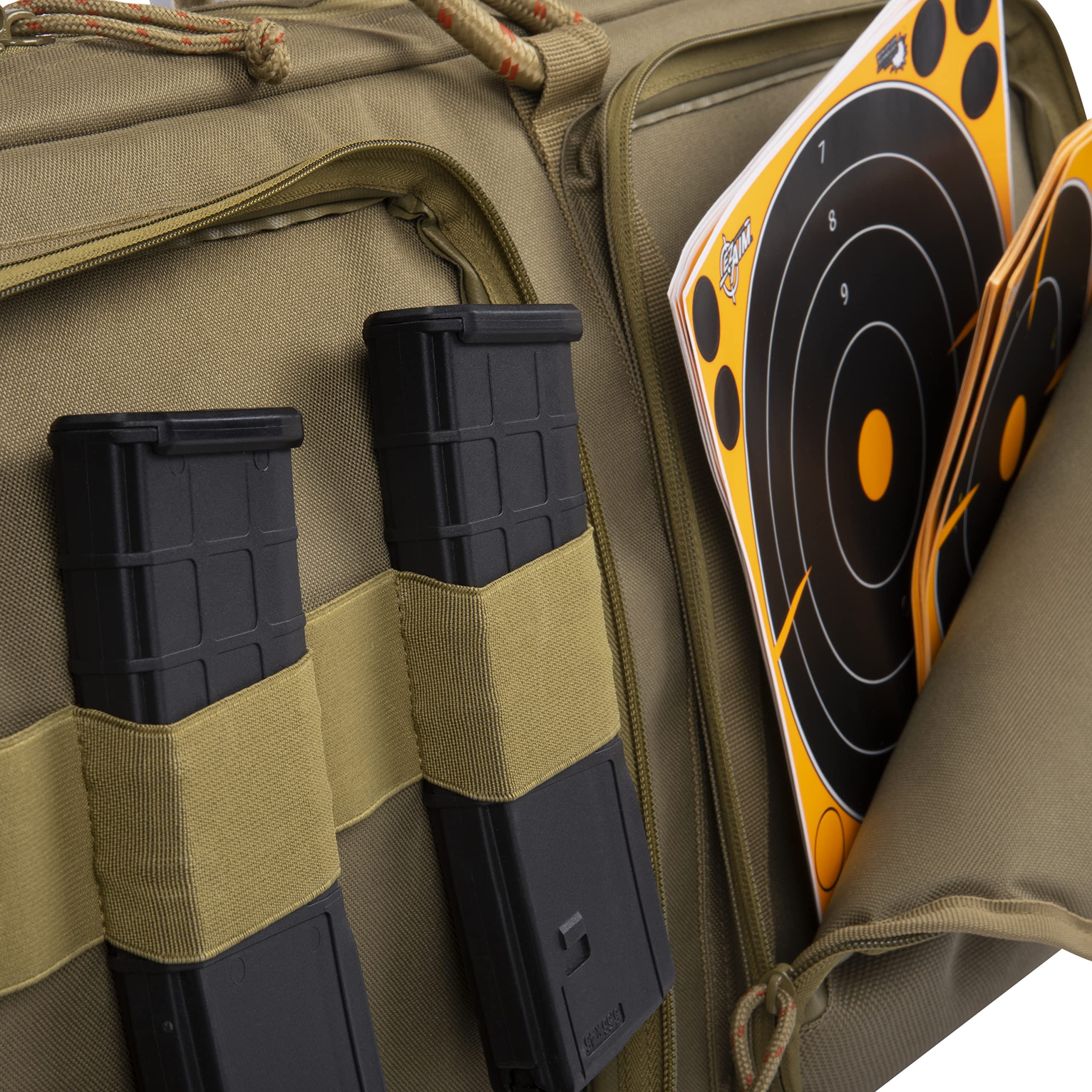 Tac-Six™ 38" Lockable 2-Firearm Unit Gun Case, Laser Cut Molle Front, Coyote