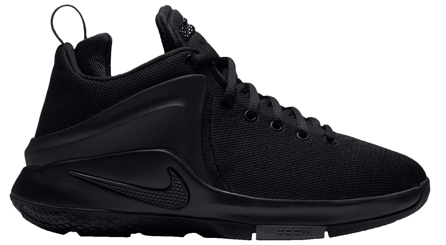 Nike - Nike Zoom Witness GS Black/Dark Grey Boys Basketball Shoes Size
