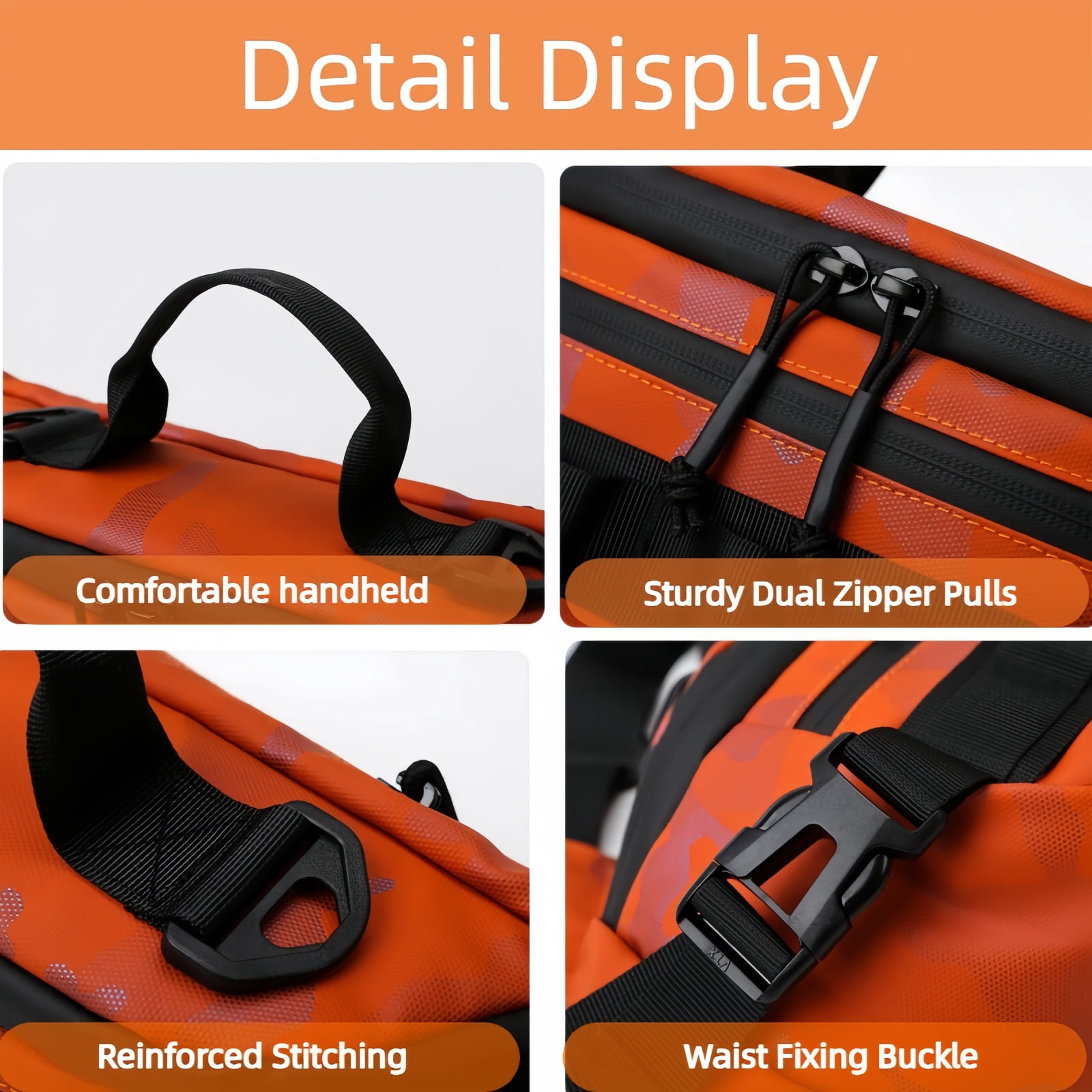 SIX DEER Waterproof Fishing Waist Pack, Tactical Sling Crossbody Bag with Fishing Tool Organizer, Multi-Purpose Water-Resistant Fanny Pack for Fishing, Hiking and Everyday Carry