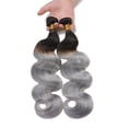thumbnail image 4 of Silver Body Wave Bundles 100%Human Hair 1/3 PCS Ombre Grey Two Tone Hair Extensions Remy Human Hair Bundles, 4 of 5