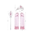 thumbnail image 5 of Girls Dress Pink Magic Hi-low Wand Princess Crown Dress Up Costume 10 Years, 5 of 6