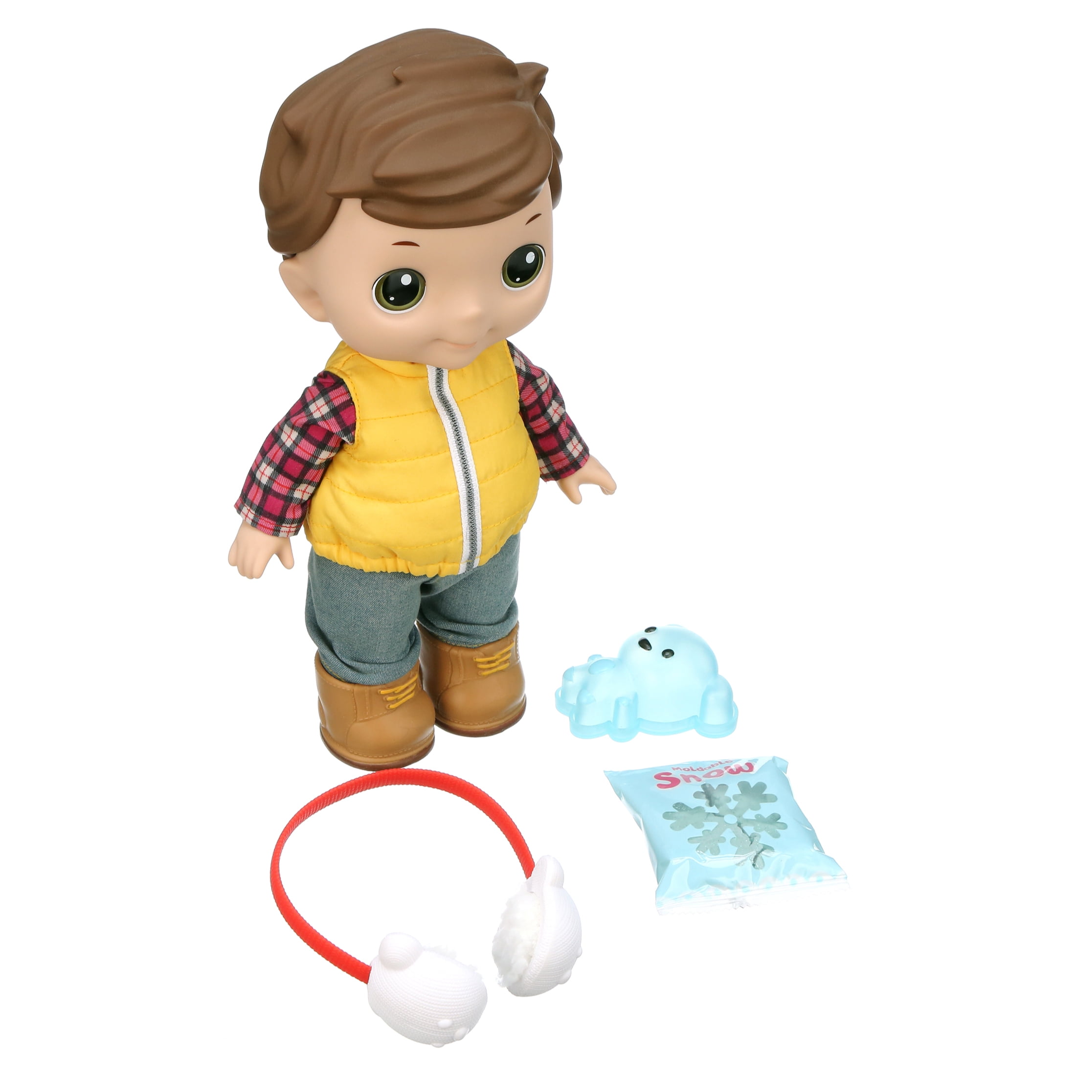 Lilly Tikes Snow Day Tommy Doll with Winter Themed Moldable Snow Bear and Accessories, Preschool Toy Play for Kids Boys Girls Ages 3 4 5+