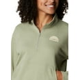 thumbnail image 2 of Columbia Women's Trek French Terry Half Zip Top Green Size Large, 2 of 3