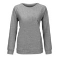 thumbnail image 2 of Gerichy Womens Casual Long Sleeve Sweatshirt Crew Neck Cute Pullover Solid Color Loose Fit Tops Long Sleeve Color Print Hoodies for Women Long Sleeve Shirts for Women, 2 of 3