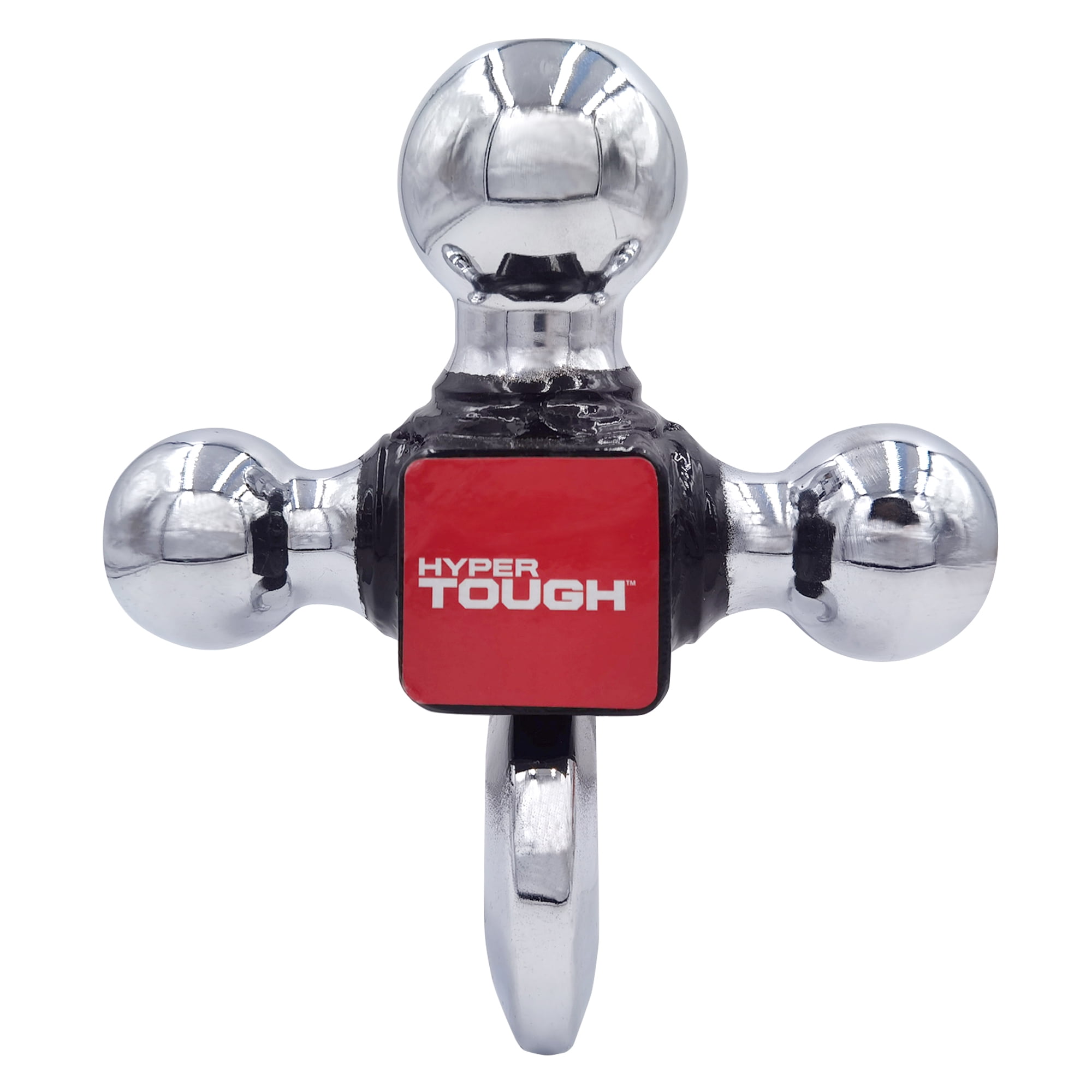 Hyper Tough Automotive Tri-Ball Mount with Hook, Steel, Class V, 1-7/8", 2" & 2-5/16" Hitch Ball, Black