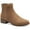 Camel Micro, variant on CHARTER CLUB Womens Beige Goring Scalloped Daxi Round Toe Block Heel Zip-Up Booties 6.5 M