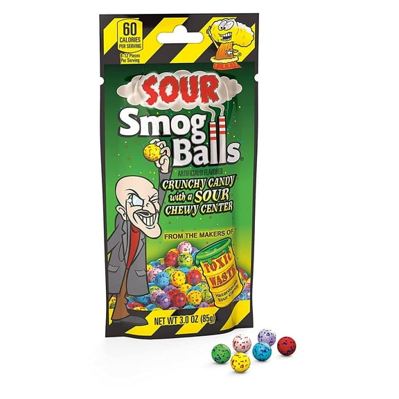 Sour Smog Balls- 3oz Bags - 6 Pack - FREE SHIPPING