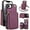 Dark Purple, variant on Crossbody Wallet Case for iPhone 16e, RFID Blocking Zipper Handbag Purse Flip Cover, Kickstand Folio Case Card Slots Holder Wrist Strap Lanyard