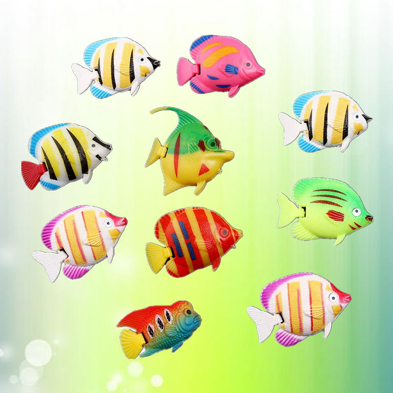 Homemaxs 10pcs Plastic Artificial Fish Simulation Fake Fish Floating Vivid Landscape Aquarium Ornament Decoration