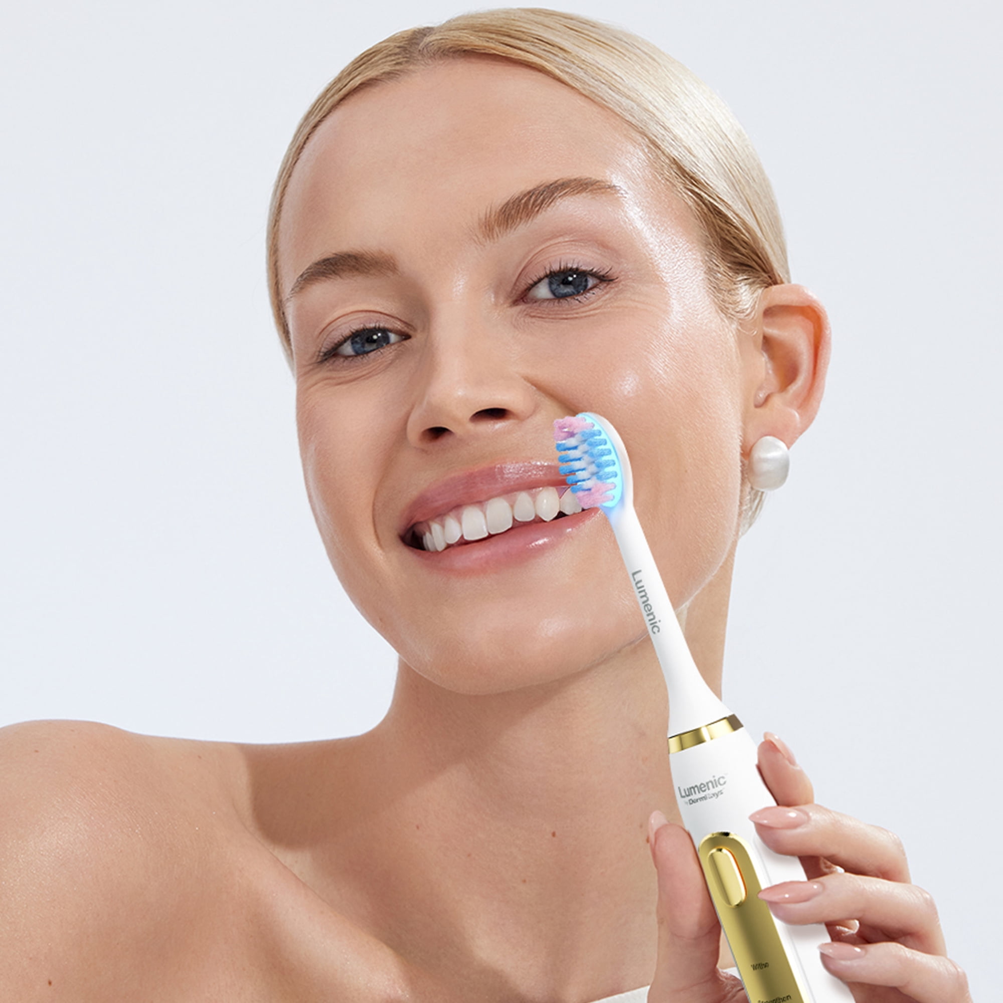 DermRays Lumenic Sonic Toothbrush, The RED Light & 3D-Oscillo System Electric Toothbrush with Replacement Brush Head