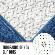 Dwelke Ultra Fluffy Rug Indoor Plush Soft Carpet for Living Room Anti-Skid Durable Area Rug 6x9ft Navy-blue