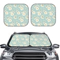 thumbnail image 6 of Lsque Floral Daisy 2 PCS Windshield Sun Shade | CarFoldable Window Covers | Car Accessories Reflect UV for Universal Cars SUV Truck | Medium, 6 of 7