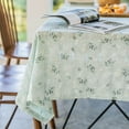 thumbnail image 2 of Korean Style Daisy Tassels Cotton Floral Tablecloth,Tea Table Decoration,Rectangle Table Cover for Kitchen Wedding Dining Room (Floral-white,90x140cm), 2 of 7