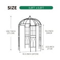 thumbnail image 3 of SCENDOR Garden Arches Arbors 9' High x 6.8' Wide Durable Metal Gazebo and Trellis for Outdoor Garden, Perfect for Climbing Plants, Weddings, and Ceremonies, 32 lb, 3 of 8