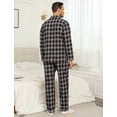 thumbnail image 6 of MoFiz Pjs Men's 100% Cotton Plaid Pajamas Sets Button Down Cozy Loungewear 2 Pieces, 6 of 8