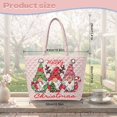 thumbnail image 7 of Jeiento Pink Christmas Gnome Printed Quilted Shoulder Handbag Large Capacity Handle Tote Bag for Holiday Shopping Work Commute Travel Christmas Gift for Women, 7 of 7