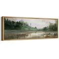 thumbnail image 2 of IDEA4WALL Extra Large Framed Canvas Print Wall Art Tranquil Lake Reflections Vintage Art Nature Wilderness Forest Landscape Retro Wall Decor Oversized Artwork Relax/Calm for Room Decor - 60"x20", 2 of 5