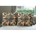 thumbnail image 2 of Ambesonne Rustic Throw Pillow Cover Pack of 4, Ethnic Southwestern Feathers, 4 Pcs-28" x 28", Redwood and Dark Turquoise, 2 of 5