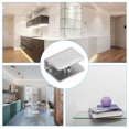 thumbnail image 4 of Uxcell Glass Shelf Brackets, Stainless Steel Clamps Clip Holder with Screws for 5/16"-3/8"Glass Shelves, Square 4Packs, 4 of 5