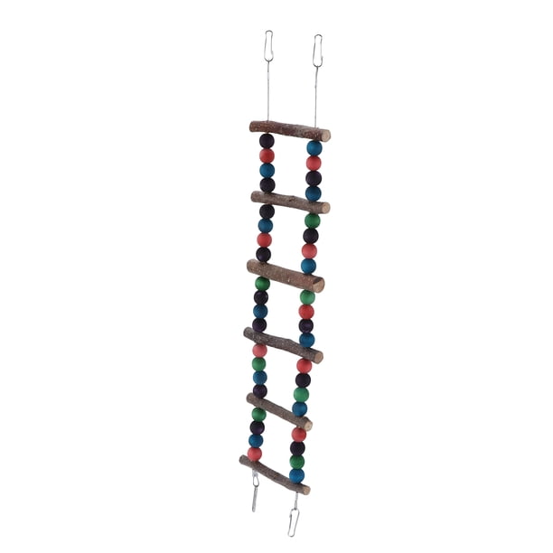 Escalera de madera para pájaros, puente con escaleras para pájaros, escalera de madera colgante colorida, puente con escaleras para escalar loros, diseño de próxima generación Jadeshay A