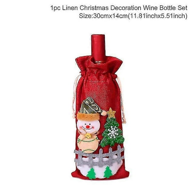 Christmas Wine Bottle Cover Merry Christmas Decorations For Home Christmas Ornament New Year 2023 Xmas Navidad Gifts