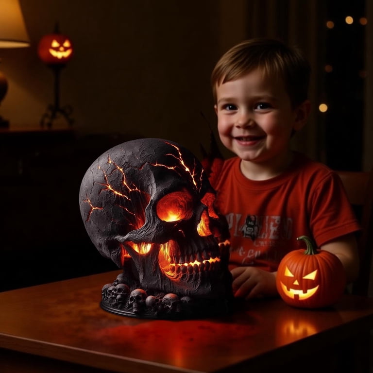 ChicYu Skull Lamp LED Light-Up Design Suitable for Halloween