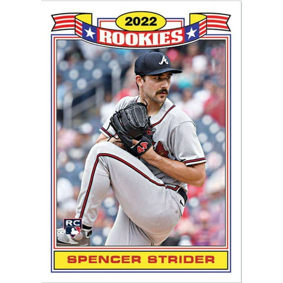 MLB Topps 2022 Throwback Thursday Set #49 Spencer Strider Trading Card #147 (1991 Topps Glossy Rookie)