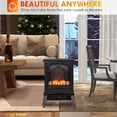 thumbnail image 6 of HOMCOM Free standing Electric Fireplace Stove, Fireplace Heater with Realistic Flame Effect, Overheat Safety Protection, 725W/1450W, Black, 6 of 9