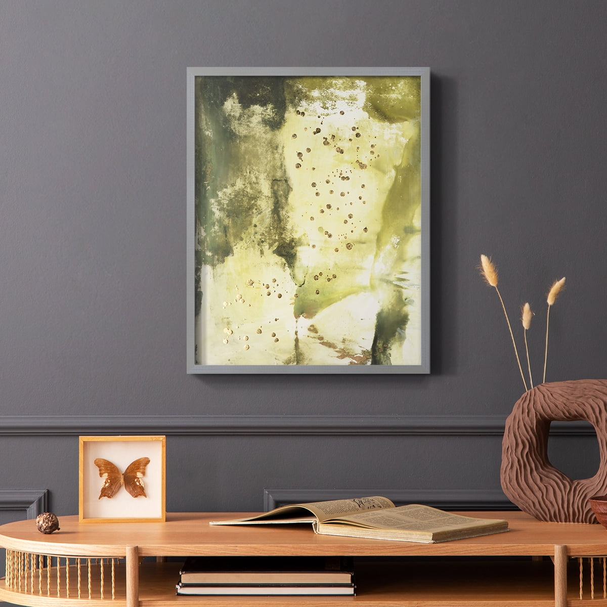 Canyon Diptych II Framed Print in Gray Solid Wood Framed Print No Nail Hanging