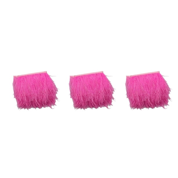 Bearachild Adorno de flecos de plumas de avestruz, decoración para manualidades y costura, 9-15cm, color rosa intenso Type1 NO1