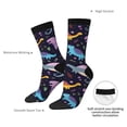 thumbnail image 2 of Yiaed Cartoon Dinosaur Print Great elasticity Crew Socks Sports socks for Men and Women, 2 of 5
