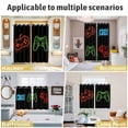 thumbnail image 6 of Game Controller Kitchen Curtains Small Short 39 Inch Length, Modern Art Gaming Handheld Black Grommet Top Bedroom Living Room Curtains, Light Filtering Cafe Curtain Drapes 2 Panels Set 55''x39'', 6 of 9
