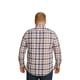 thumbnail image 2 of Big Kong Camisa Tallas Grandes Hombre Cuadros Rosa Café Oversize Manga Larga, 2 of 5