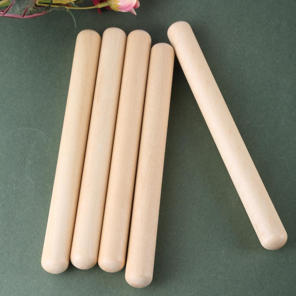 12Pcs Wood Rhythm Sticks Music Rhythm Sticks Percussion Instrument Musical Sticks for Music Parties Musical Education