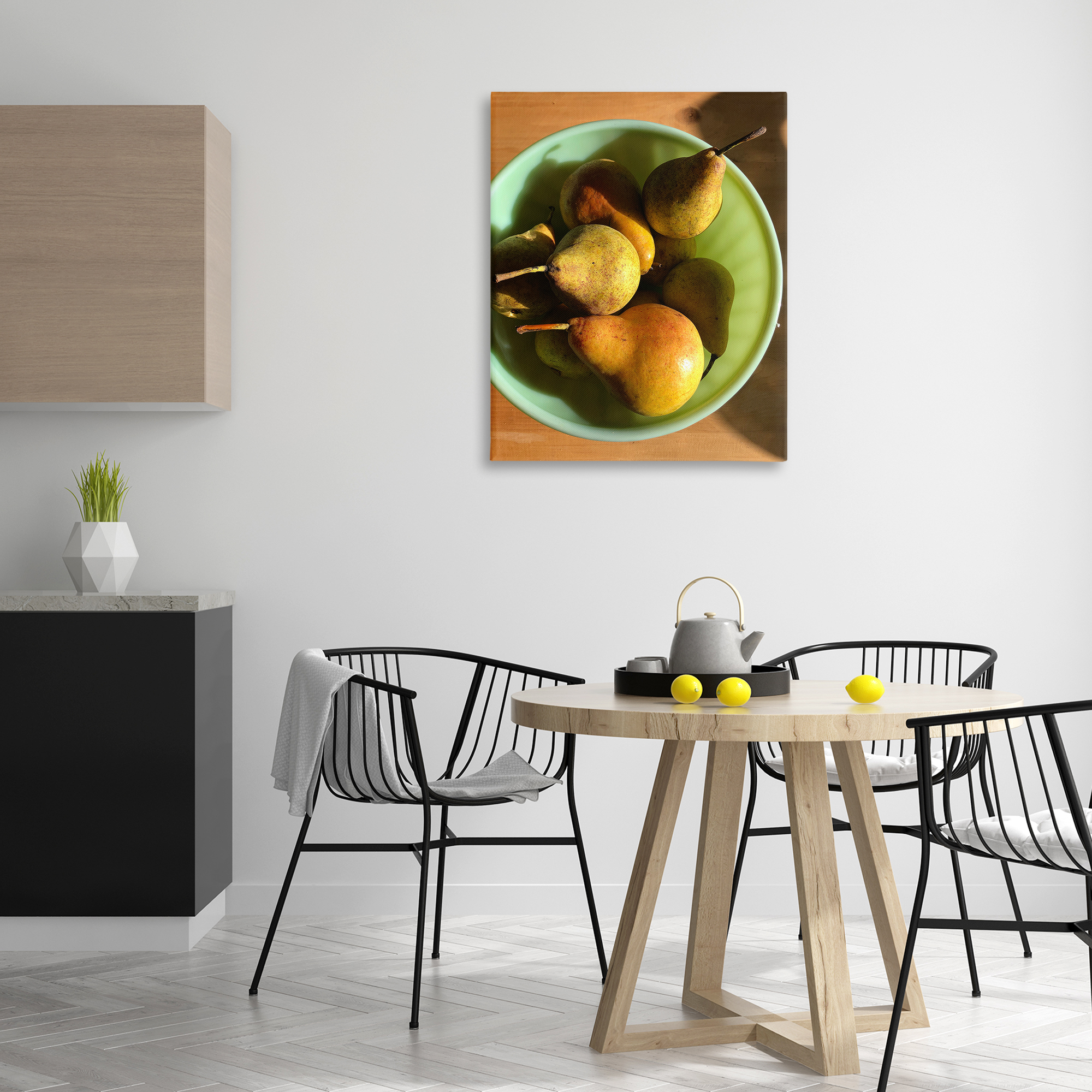 Stupell Industries Kitchen Bowl of Pears Food & Beverage Photography Wrapped Canvas Art Print Wall Art, 30 x 40