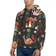thumbnail image 3 of Salouo Mushroom With Snails Pattern Men's Fall Hoodie Sweatshirt,Sport Hoodie with Pockets for Men Pullover Casual Hooded Sweatshirt-4X-Large, 3 of 7