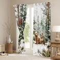 thumbnail image 3 of Feelyou Rustic Cea Wildlife Curtains Pack of 2 (42x84 Each), Winter Christmas Tree Curtains Blackout, Watercolor Art Bedroom Curtains, Curtains and Drapes Room Decor, 3 of 6