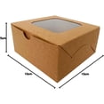thumbnail image 4 of Caja para pasteles - Paquete 50 piezas, Color Kraft, con Ventana de Acetato. Ideal para Pastelillos, Donas, Repostería, 4 of 4