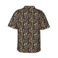 thumbnail image 6 of Wukai Daisies Flowers Men's Hawaiian Shirt Short Sleeve Casual Button Down Summer Beach Aloha Shirt Tropical Print Holiday Party, 6 of 8