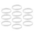 thumbnail image 5 of 10 Pieces Adjustable Silicone Bracelet Rubber Bracelets Sports Jewelry Arm Jewelry White, 5 of 10