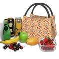 thumbnail image 3 of Yiaed Autumn Leaves 3 Print Lunch box lunch bag Portable Insulated Lunch Box for Women Men Cooler Tote Bag with Front Pocket for Work Picnic Travel, 3 of 6
