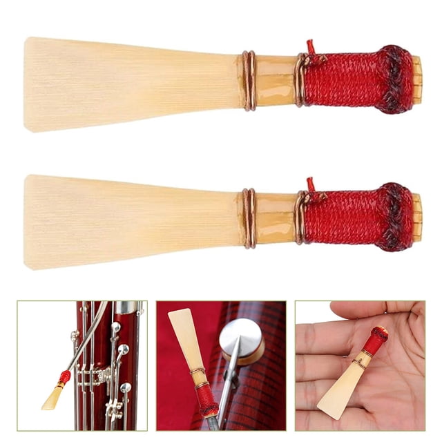 Professional Bassoon Reed for Students Made of Durable Synthetic Material Beige Compact Size